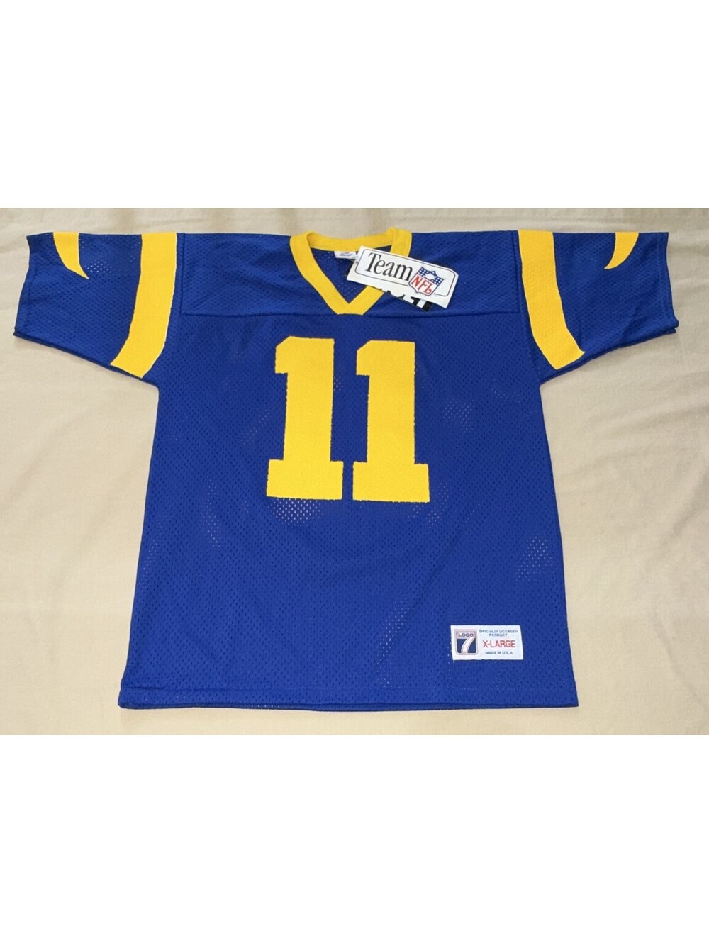 Vintage 80s 90s LA Rams Jim Everett #11 Jersey Logo 7 NWT Deadstock XL USA